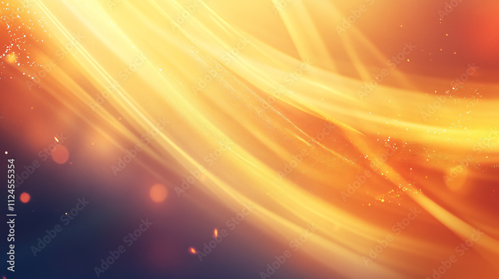 Poster an abstract background featuring flowing golden waves against a dark backdrop, creating a luxurious 