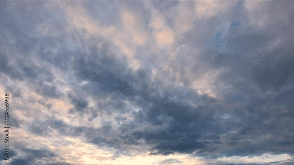 Wall mural clouds motion in time lapse video part 29