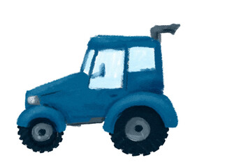 Farming tractor png sticker, transparent background