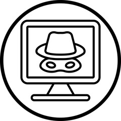 Dark Web Vector Icon Style