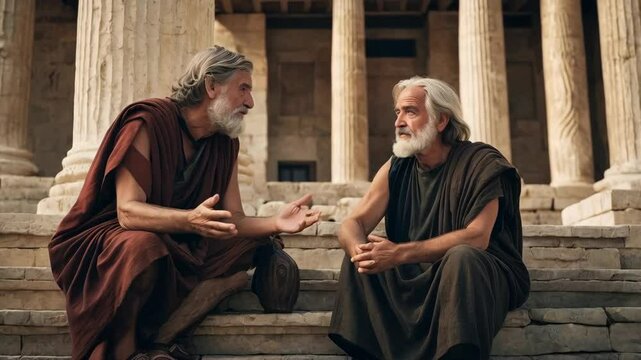 Ancient Greek philosophers discussing