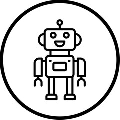Robot Vector Icon Style