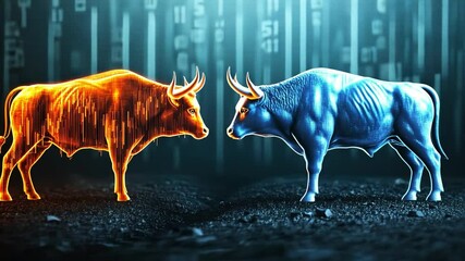 Bull and bear market comparison in financial trading
