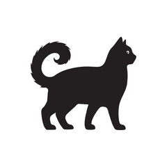 Black cat silhouettes vector design on white background