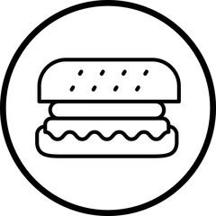 Sandwich Vector Icon Style