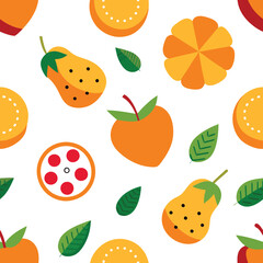 Fruits Patten Design Vector Illustration 