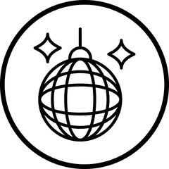 Mirror Ball Vector Icon Style