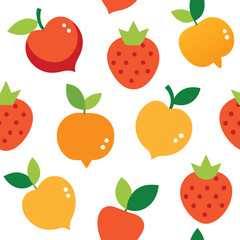 Fruits Patten Design Vector Illustration 