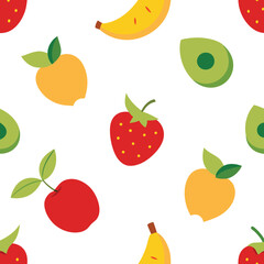 Fruits Patten Design Vector Illustration 