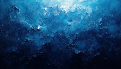Obraz premium deep blue abstract textured background impressionist style soft lighting shadow depth layers