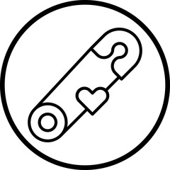Diaper pin Vector Icon Style