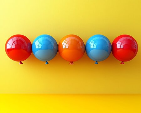 Vibrant Floating Balloon Progress Bar Concept  Playful Cartoon Style Visualization for UI  UX and Digital Interface