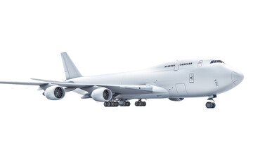 Impressive Cargo Plane Isolated on White Background Perfect for Transport Industry Usage