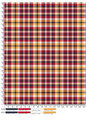 Plaid fabric pattern, blue, brown, cream, seamless for textiles, and for designing clothes, skirts or decorative fabrics. Vector illustration.