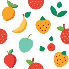 Fruits Patten Design Vector Illustration 
