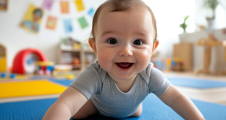 Fototapeta premium Nursery Childcare Preschool Baby Child Kid Playing