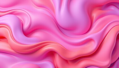 Abstract Pink and Coral Swirling Fluid Design