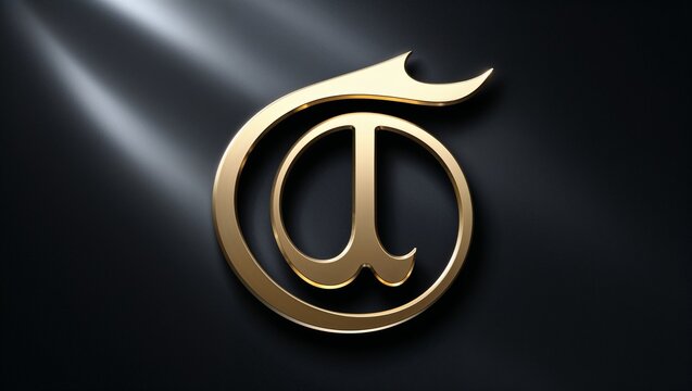 upsilon symbol greek alphabet sign of the upsilon letter in abstract gold on a dark backdrop