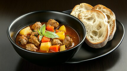 Hungarian Goulash Stew with Tender Beef and Traditional Spices