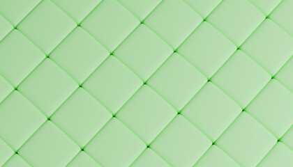 Green quilted geometric pattern background with a diamond design.
