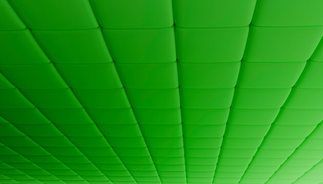 Green geometric tile pattern in a 3D rendering