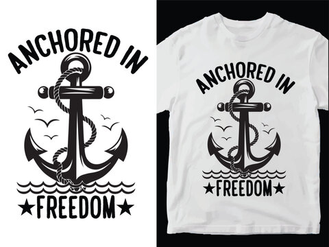 Seafarer navy, anchor sea sailing retro graphics tshirt design