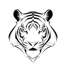 Obraz premium tiger head silhouette