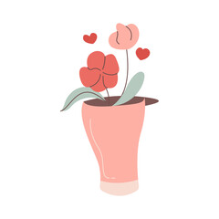 Illustration of Flowers in a Vase