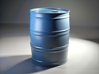 Obraz premium Low Light Industrial Plastic Barrel Storage - Isolated White Background Image