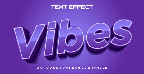 Vibes editable text effect