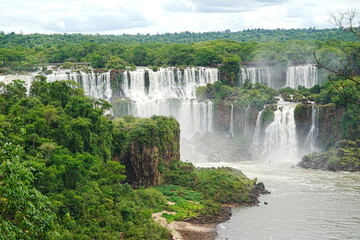 Fototapeta premium Iguazu Falls in Argentina and Brazil - ブラジル イグアスの滝
