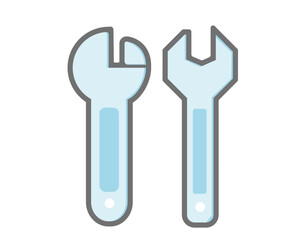 ボルトレンチのアイコン　可愛い工具のイラスト