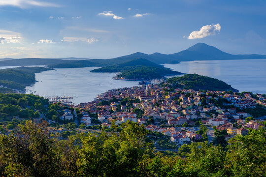 Aerial view over Mali Losinj on Island Losinj in Kvarner Bay Croatia
