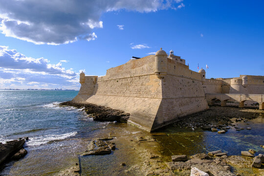 Historic Fort de Bouc on the coastline near Martigues, France