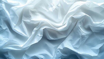 Obraz premium Crumpled White Paper Texture Soft Light Modern Abstract Art Minimalist Design