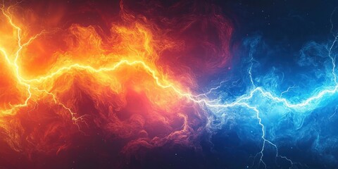 vibrant abstract lightning background colorful thunderstorm energy night sky