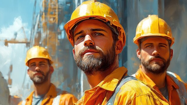 Confident Construction Worker in Safety Gear Portrait