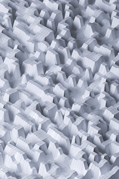 Abstract geometric structure with connected metal dots.