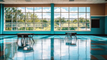Serene and Peaceful Indoor Pool with Large Windows Overlooking Nature