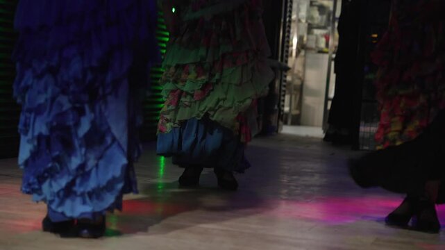 Flamenco dancers. Professional flamenco performer. Andalusian people