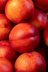 a small harvest of ripe washed nectarines
