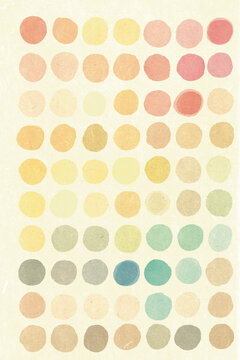 Abstract background with colorful watercolor dots forming a gradient on textured paper.