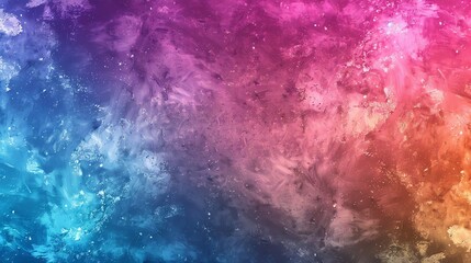 An abstract, colorful background with a gradient of pink, orange, and blue and a sparkle effect.