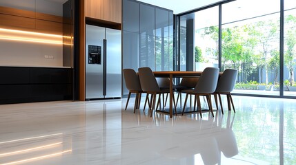 Luxury dining room camera integrated with ambient light sensors