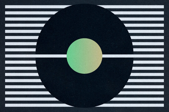 Bauhaus influenced abstract geometric illustration