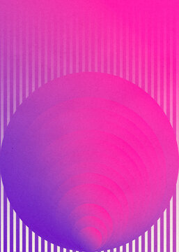 Abstract geometric illustration with purple gradient and striped pattern