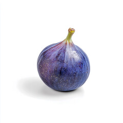 High-quality fresh fig isolated on white background.