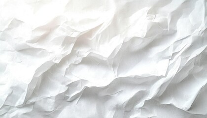 Obraz premium Crumpled White Paper Textures Abstract Artwork Soft Light Shadows Modernist Design