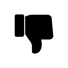Dislike icon vector. dislike sign and symbol. Hand with thumb down