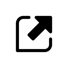 External link icon vector. link sign and symbol. hyperlink symbol